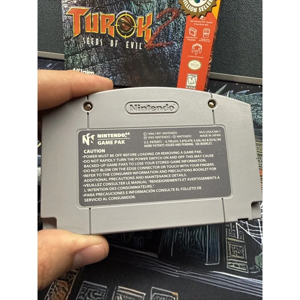 Turok 2: Seeds of Evil. CIB Complete N64 Nintendo 64. Tested Authentic Very Good